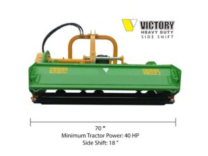 70 inch flail mower with side shift