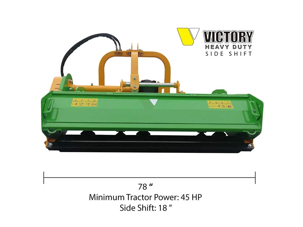 78 inch flail mower with side shift