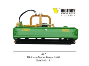 64 inch flail mower with side shift