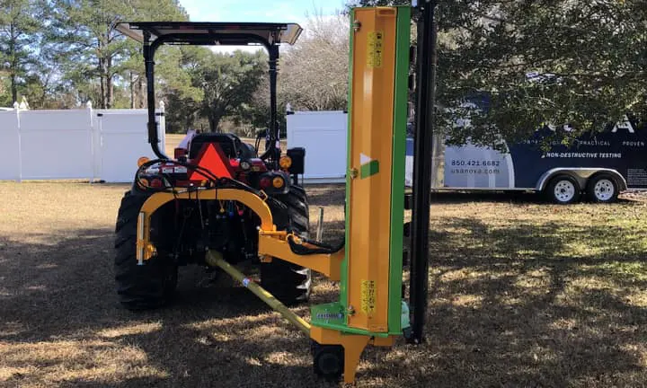 Embankment Flail Mower Raised Vertically