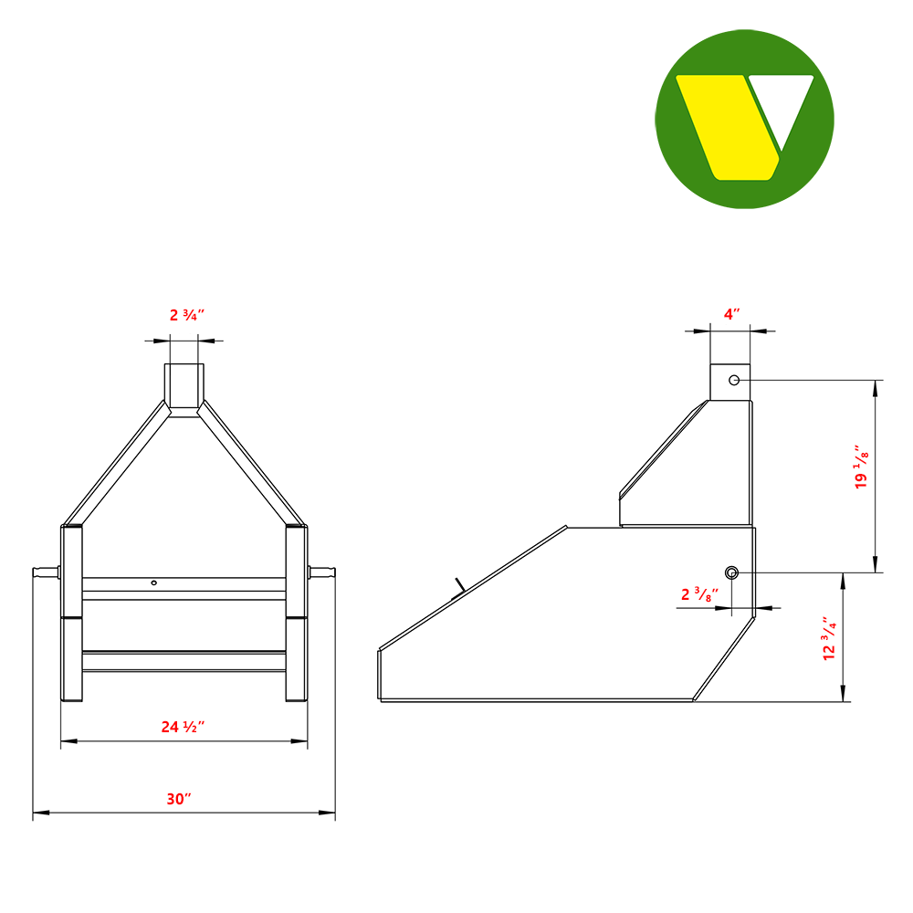 3 point hitch dimensions BX42S and BX510H